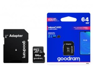 KARTA GOODRAM Micro SD 64GB, Class10 UHS + adapter