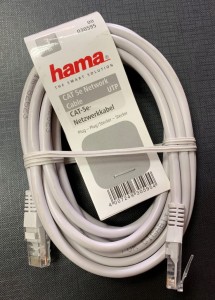 Kabel sieciowy LAN RJ45 hama 3m